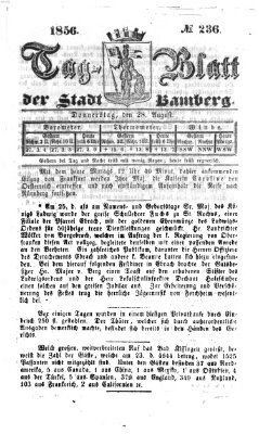 Tag-Blatt der Stadt Bamberg (Bamberger Tagblatt) Donnerstag 28. August 1856