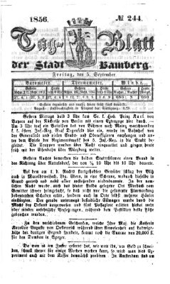 Tag-Blatt der Stadt Bamberg (Bamberger Tagblatt) Freitag 5. September 1856