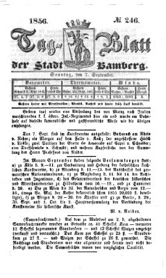 Tag-Blatt der Stadt Bamberg (Bamberger Tagblatt) Sonntag 7. September 1856
