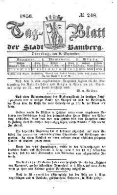 Tag-Blatt der Stadt Bamberg (Bamberger Tagblatt) Dienstag 9. September 1856