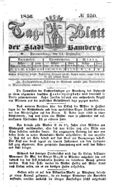 Tag-Blatt der Stadt Bamberg (Bamberger Tagblatt) Donnerstag 11. September 1856