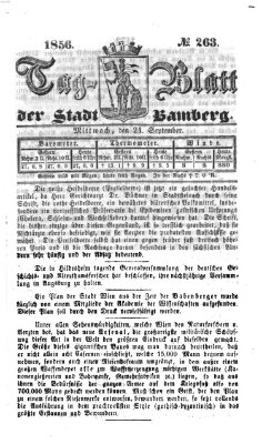 Tag-Blatt der Stadt Bamberg (Bamberger Tagblatt) Mittwoch 24. September 1856