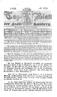 Tag-Blatt der Stadt Bamberg (Bamberger Tagblatt) Donnerstag 9. Oktober 1856