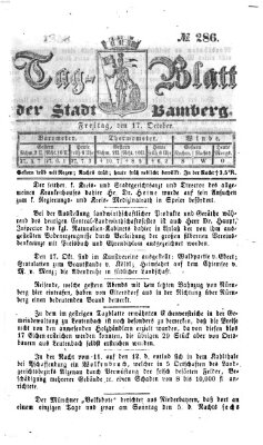 Tag-Blatt der Stadt Bamberg (Bamberger Tagblatt) Freitag 17. Oktober 1856