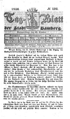 Tag-Blatt der Stadt Bamberg (Bamberger Tagblatt) Donnerstag 23. Oktober 1856