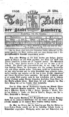 Tag-Blatt der Stadt Bamberg (Bamberger Tagblatt) Samstag 25. Oktober 1856