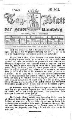 Tag-Blatt der Stadt Bamberg (Bamberger Tagblatt) Sonntag 2. November 1856