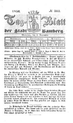 Tag-Blatt der Stadt Bamberg (Bamberger Tagblatt) Montag 3. November 1856