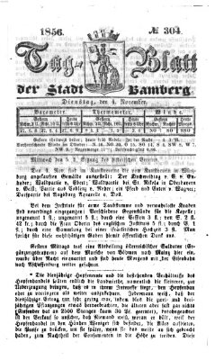 Tag-Blatt der Stadt Bamberg (Bamberger Tagblatt) Dienstag 4. November 1856