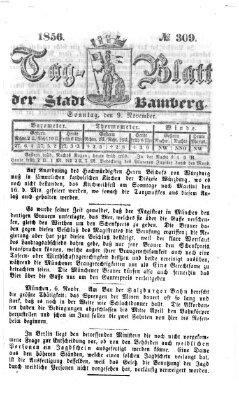 Tag-Blatt der Stadt Bamberg (Bamberger Tagblatt) Sonntag 9. November 1856