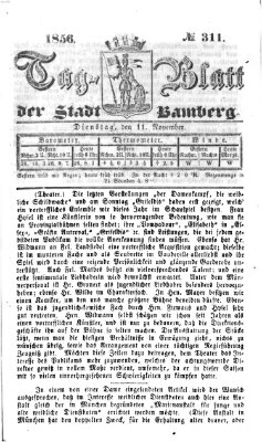 Tag-Blatt der Stadt Bamberg (Bamberger Tagblatt) Dienstag 11. November 1856