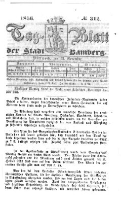 Tag-Blatt der Stadt Bamberg (Bamberger Tagblatt) Mittwoch 12. November 1856