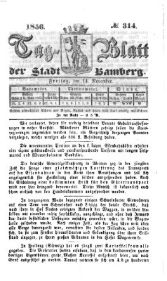 Tag-Blatt der Stadt Bamberg (Bamberger Tagblatt) Freitag 14. November 1856