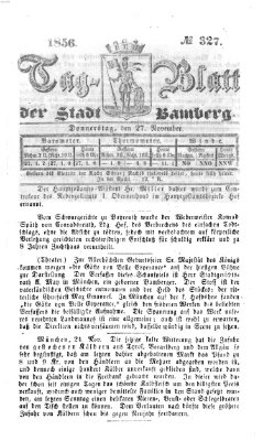 Tag-Blatt der Stadt Bamberg (Bamberger Tagblatt) Donnerstag 27. November 1856