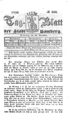 Tag-Blatt der Stadt Bamberg (Bamberger Tagblatt) Sonntag 30. November 1856