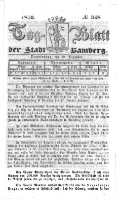 Tag-Blatt der Stadt Bamberg (Bamberger Tagblatt) Donnerstag 18. Dezember 1856