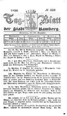 Tag-Blatt der Stadt Bamberg (Bamberger Tagblatt) Sonntag 28. Dezember 1856