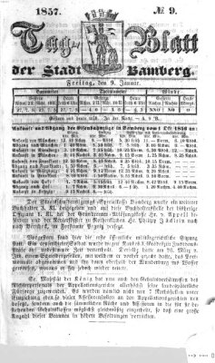 Tag-Blatt der Stadt Bamberg (Bamberger Tagblatt) Freitag 9. Januar 1857