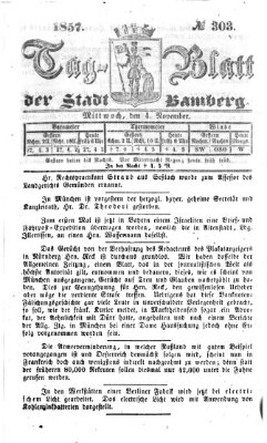 Tag-Blatt der Stadt Bamberg (Bamberger Tagblatt) Mittwoch 4. November 1857