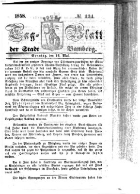 Tag-Blatt der Stadt Bamberg (Bamberger Tagblatt) Sonntag 16. Mai 1858