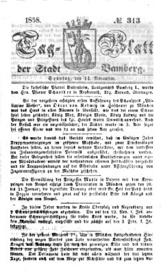 Tag-Blatt der Stadt Bamberg (Bamberger Tagblatt) Sonntag 14. November 1858