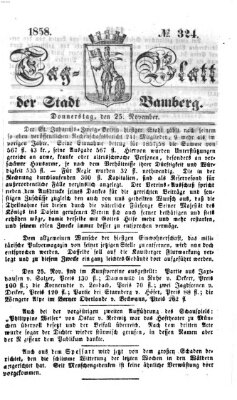 Tag-Blatt der Stadt Bamberg (Bamberger Tagblatt) Donnerstag 25. November 1858