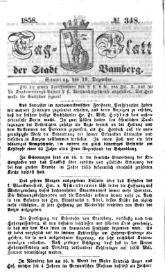 Tag-Blatt der Stadt Bamberg (Bamberger Tagblatt) Sonntag 19. Dezember 1858