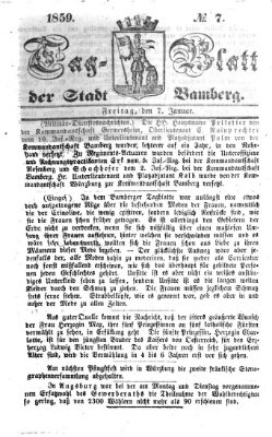 Tag-Blatt der Stadt Bamberg (Bamberger Tagblatt) Freitag 7. Januar 1859