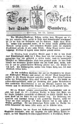 Tag-Blatt der Stadt Bamberg (Bamberger Tagblatt) Freitag 14. Januar 1859