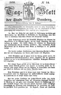 Tag-Blatt der Stadt Bamberg (Bamberger Tagblatt) Donnerstag 3. Februar 1859