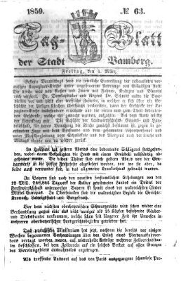 Tag-Blatt der Stadt Bamberg (Bamberger Tagblatt) Freitag 4. März 1859