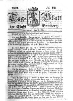 Tag-Blatt der Stadt Bamberg (Bamberger Tagblatt) Dienstag 3. Mai 1859