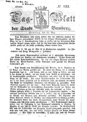 Tag-Blatt der Stadt Bamberg (Bamberger Tagblatt) Sonntag 15. Mai 1859