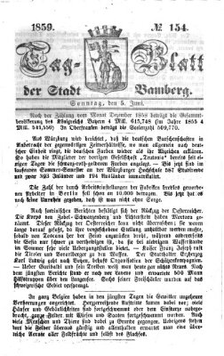 Tag-Blatt der Stadt Bamberg (Bamberger Tagblatt) Sonntag 5. Juni 1859