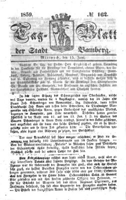 Tag-Blatt der Stadt Bamberg (Bamberger Tagblatt) Mittwoch 15. Juni 1859