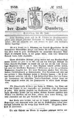 Tag-Blatt der Stadt Bamberg (Bamberger Tagblatt) Sonntag 26. Juni 1859