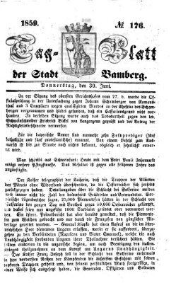 Tag-Blatt der Stadt Bamberg (Bamberger Tagblatt) Donnerstag 30. Juni 1859