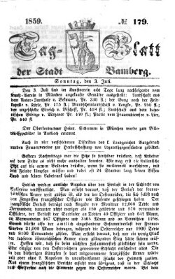 Tag-Blatt der Stadt Bamberg (Bamberger Tagblatt) Sonntag 3. Juli 1859