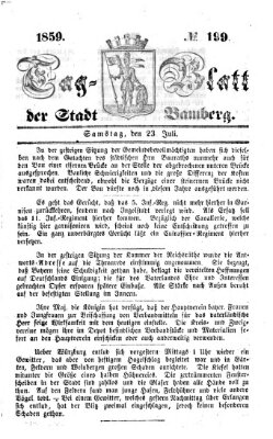 Tag-Blatt der Stadt Bamberg (Bamberger Tagblatt) Samstag 23. Juli 1859