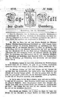 Tag-Blatt der Stadt Bamberg (Bamberger Tagblatt) Sonntag 11. September 1859