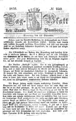 Tag-Blatt der Stadt Bamberg (Bamberger Tagblatt) Montag 12. September 1859