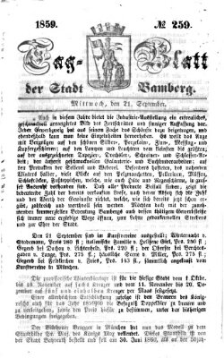 Tag-Blatt der Stadt Bamberg (Bamberger Tagblatt) Mittwoch 21. September 1859