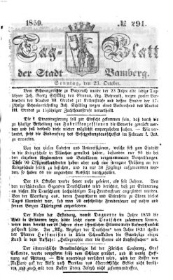 Tag-Blatt der Stadt Bamberg (Bamberger Tagblatt) Sonntag 23. Oktober 1859