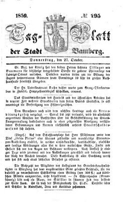 Tag-Blatt der Stadt Bamberg (Bamberger Tagblatt) Donnerstag 27. Oktober 1859