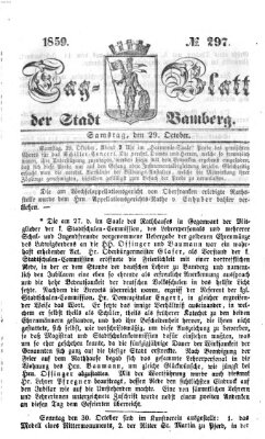 Tag-Blatt der Stadt Bamberg (Bamberger Tagblatt) Samstag 29. Oktober 1859