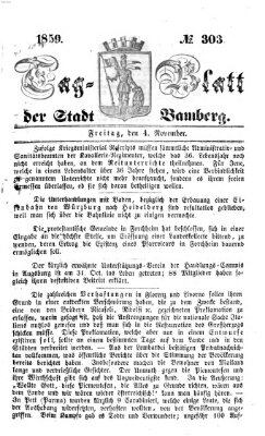 Tag-Blatt der Stadt Bamberg (Bamberger Tagblatt) Freitag 4. November 1859