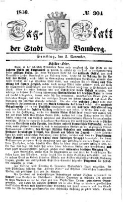 Tag-Blatt der Stadt Bamberg (Bamberger Tagblatt) Samstag 5. November 1859