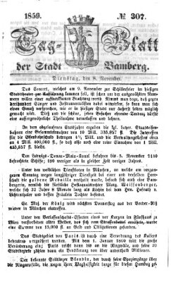 Tag-Blatt der Stadt Bamberg (Bamberger Tagblatt) Dienstag 8. November 1859