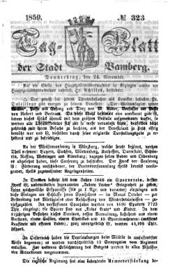 Tag-Blatt der Stadt Bamberg (Bamberger Tagblatt) Donnerstag 24. November 1859