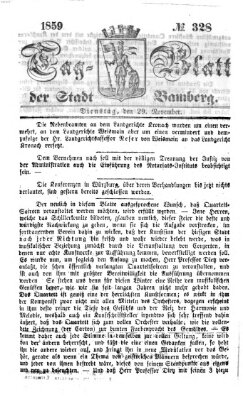 Tag-Blatt der Stadt Bamberg (Bamberger Tagblatt) Dienstag 29. November 1859